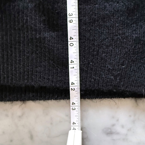 NWT 1.STATE Whipstitch Sweater Dress L Black Collared Knit Midi Preppy Winter - Picture 11 of 11